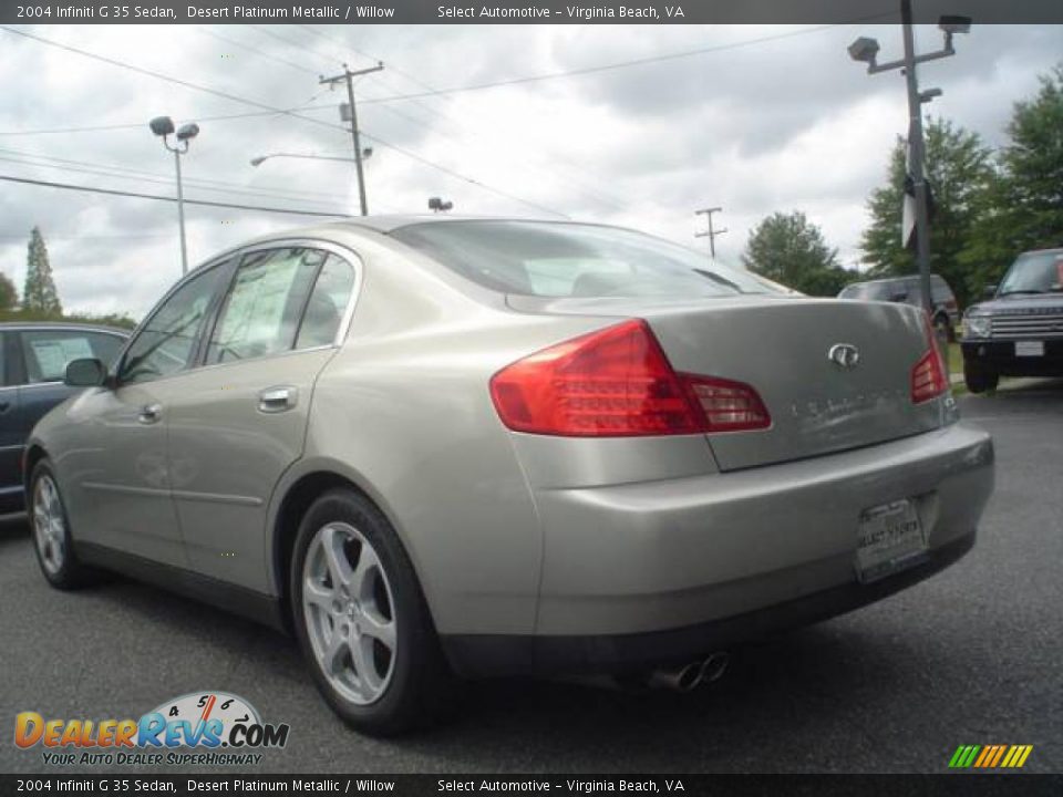 2004 Infiniti G 35 Sedan Desert Platinum Metallic / Willow Photo #4
