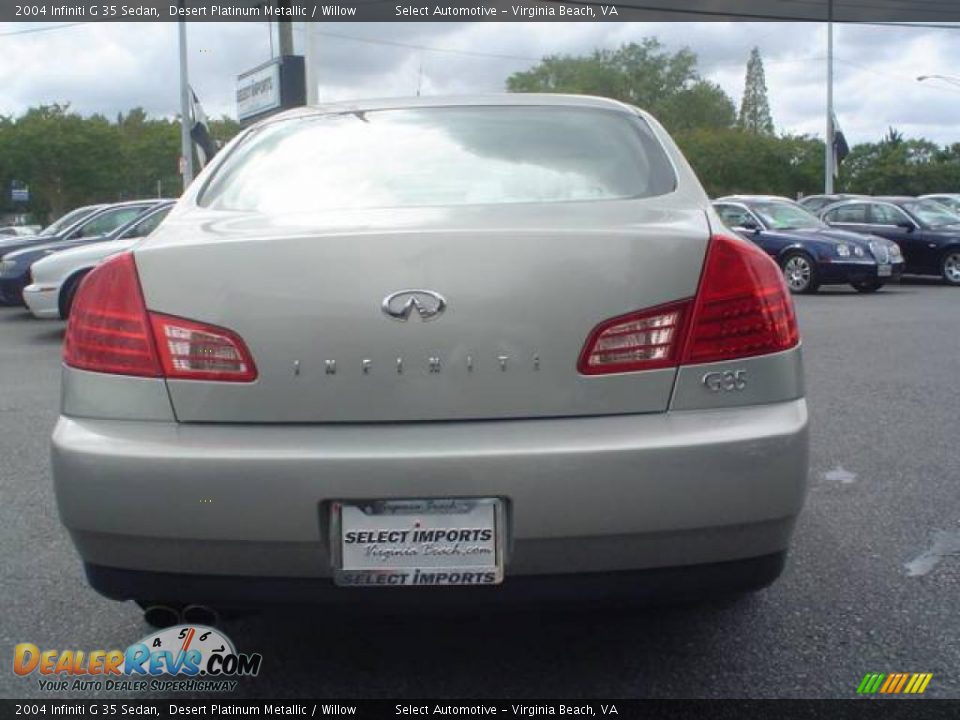 2004 Infiniti G 35 Sedan Desert Platinum Metallic / Willow Photo #5