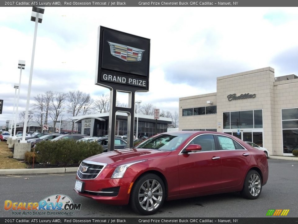 2017 Cadillac ATS Luxury AWD Red Obsession Tintcoat / Jet Black Photo #1