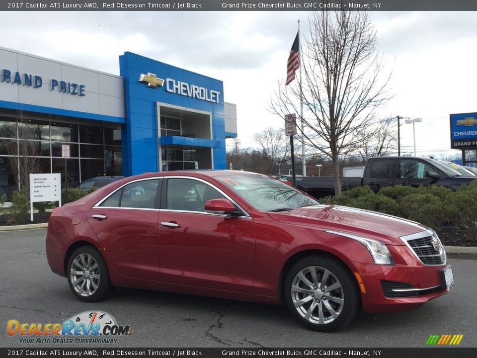 2017 Cadillac ATS Luxury AWD Red Obsession Tintcoat / Jet Black Photo #4