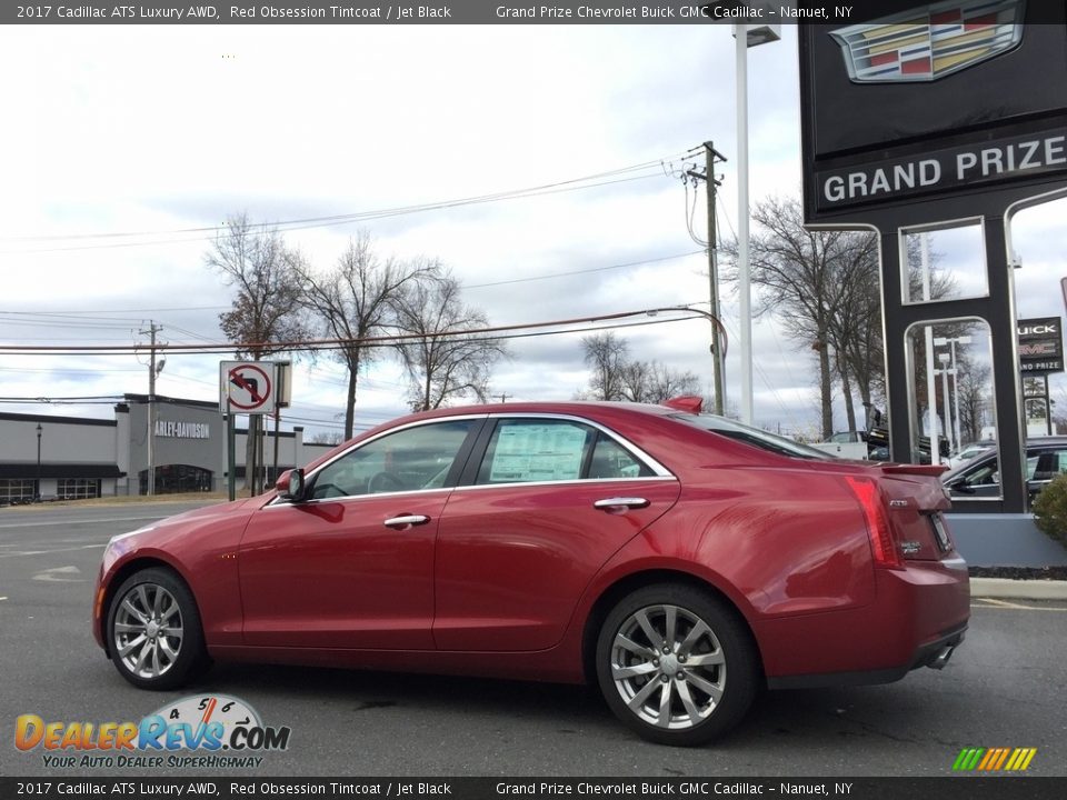 2017 Cadillac ATS Luxury AWD Red Obsession Tintcoat / Jet Black Photo #7