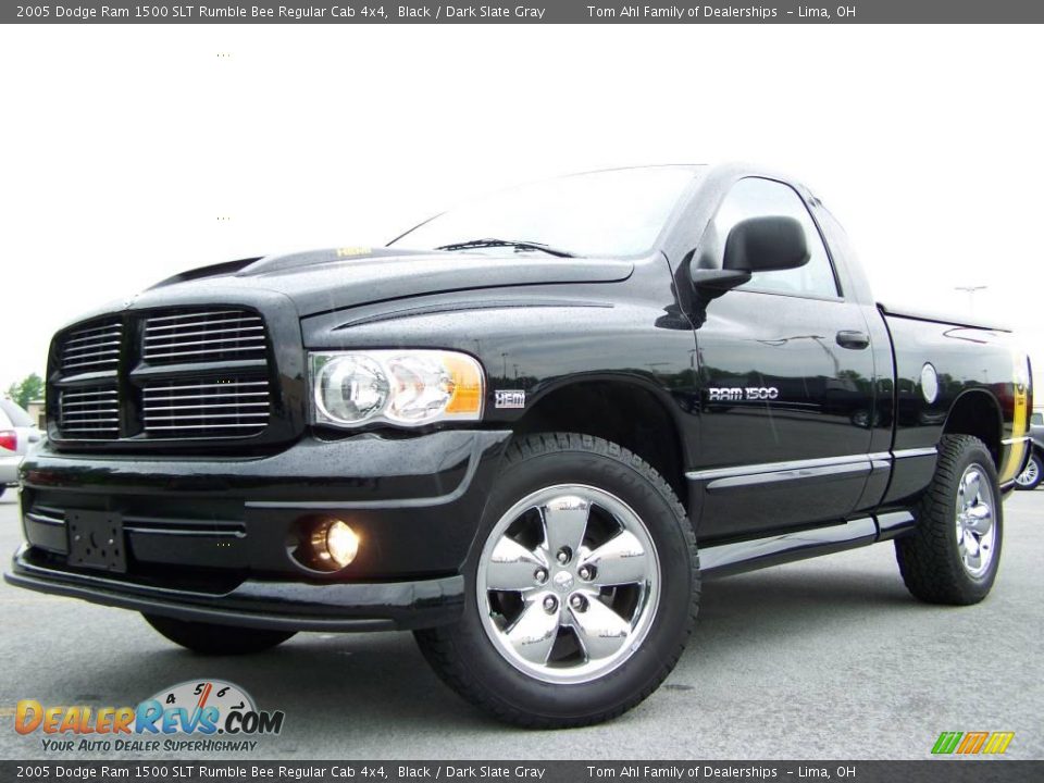 2005 Dodge Ram 1500 SLT Rumble Bee Regular Cab 4x4 Black / Dark Slate Gray Photo #6