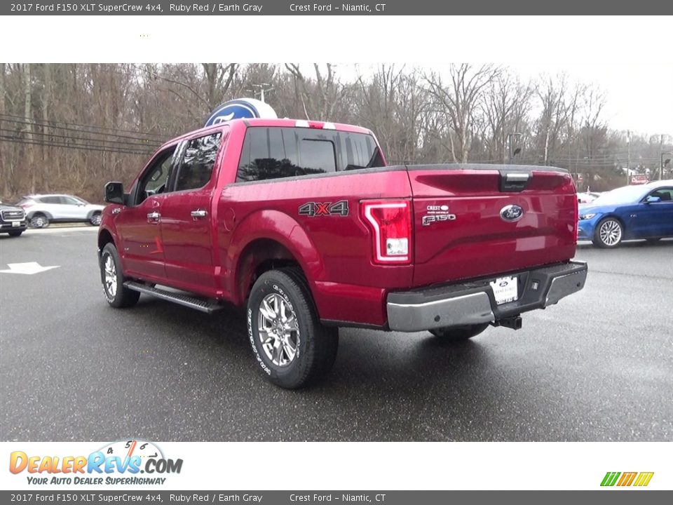 2017 Ford F150 XLT SuperCrew 4x4 Ruby Red / Earth Gray Photo #5