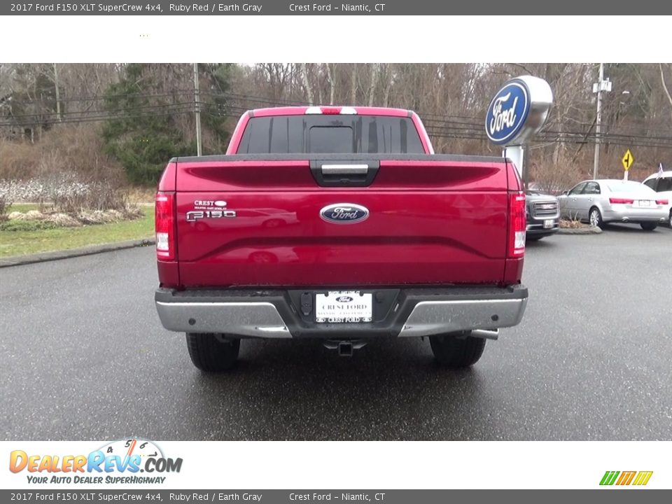 2017 Ford F150 XLT SuperCrew 4x4 Ruby Red / Earth Gray Photo #6