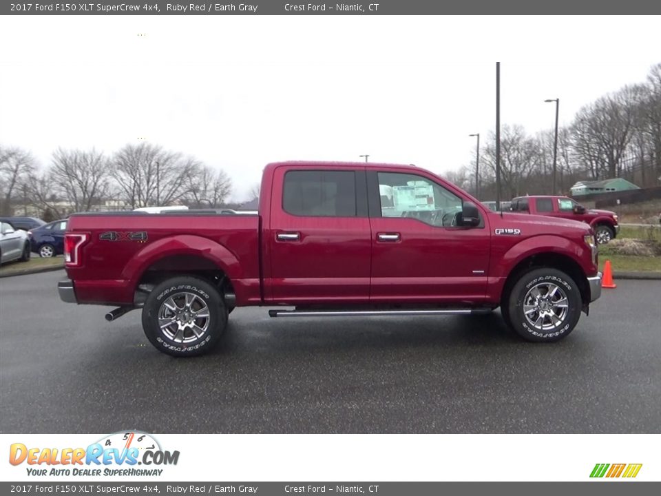 2017 Ford F150 XLT SuperCrew 4x4 Ruby Red / Earth Gray Photo #8