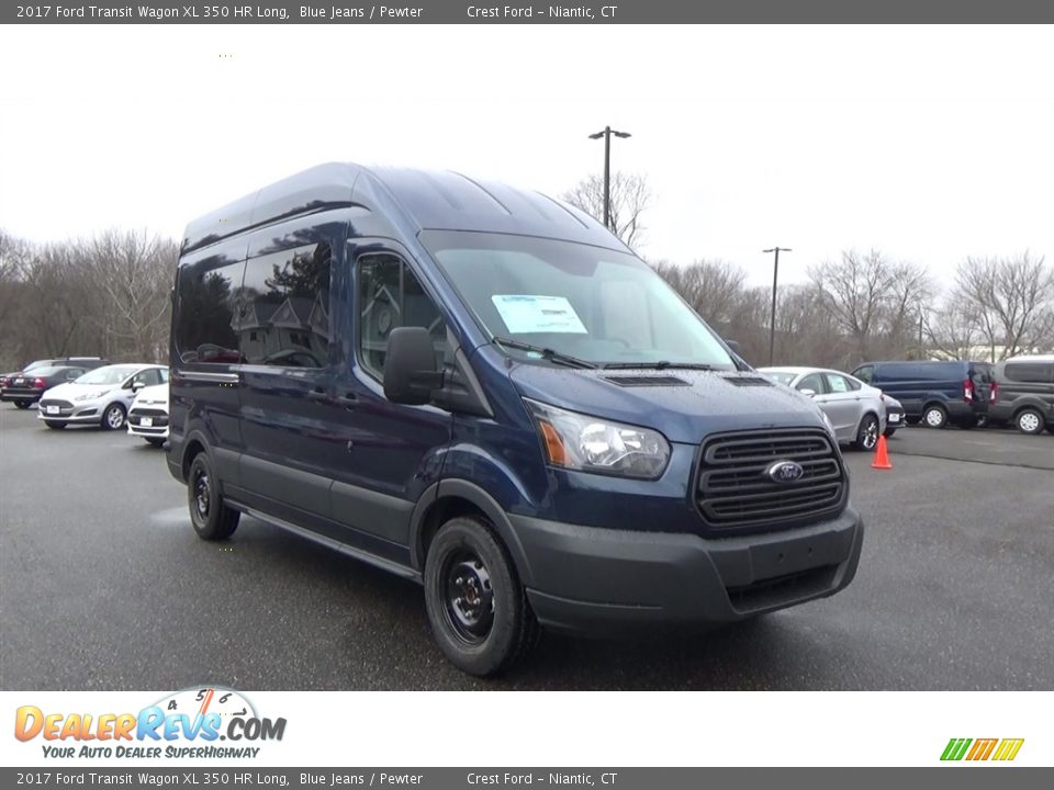 2017 Ford Transit Wagon XL 350 HR Long Blue Jeans / Pewter Photo #1