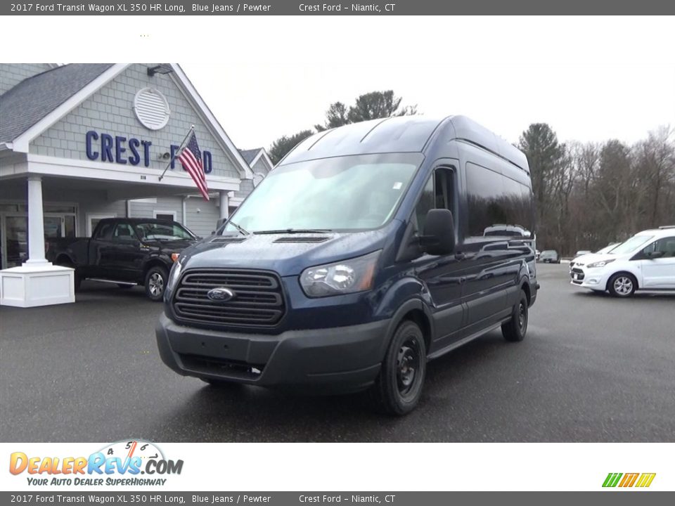2017 Ford Transit Wagon XL 350 HR Long Blue Jeans / Pewter Photo #3