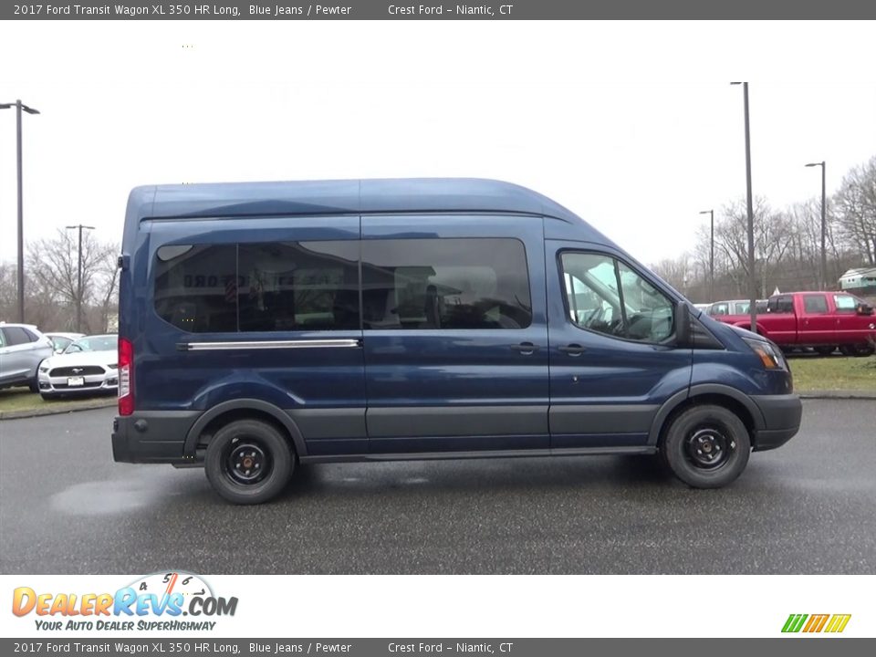 2017 Ford Transit Wagon XL 350 HR Long Blue Jeans / Pewter Photo #8