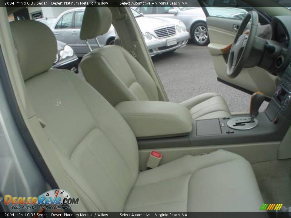 2004 Infiniti G 35 Sedan Desert Platinum Metallic / Willow Photo #14