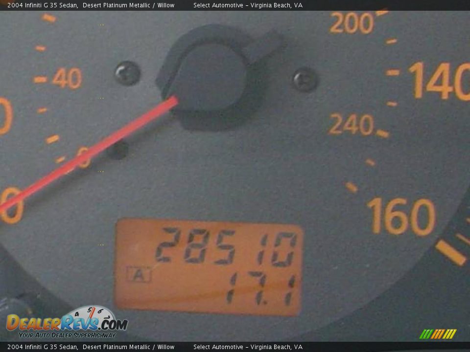 2004 Infiniti G 35 Sedan Desert Platinum Metallic / Willow Photo #17