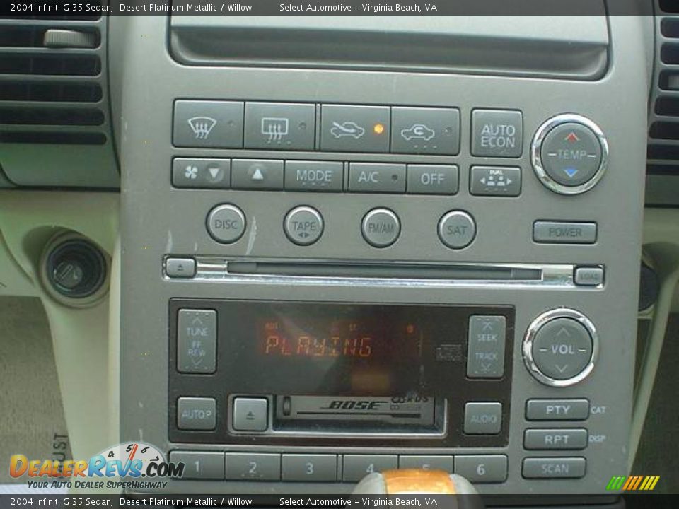 2004 Infiniti G 35 Sedan Desert Platinum Metallic / Willow Photo #18