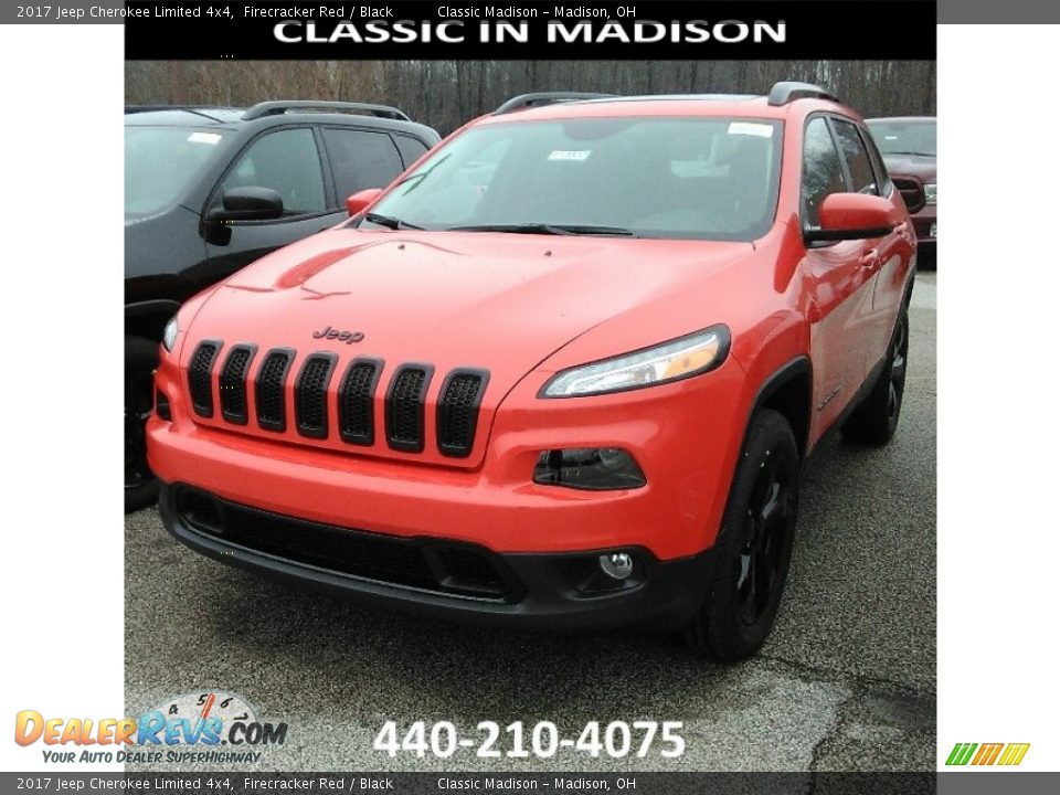2017 Jeep Cherokee Limited 4x4 Firecracker Red / Black Photo #1