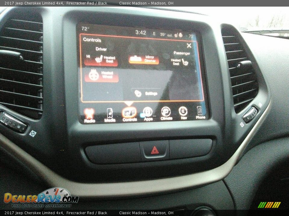 2017 Jeep Cherokee Limited 4x4 Firecracker Red / Black Photo #6