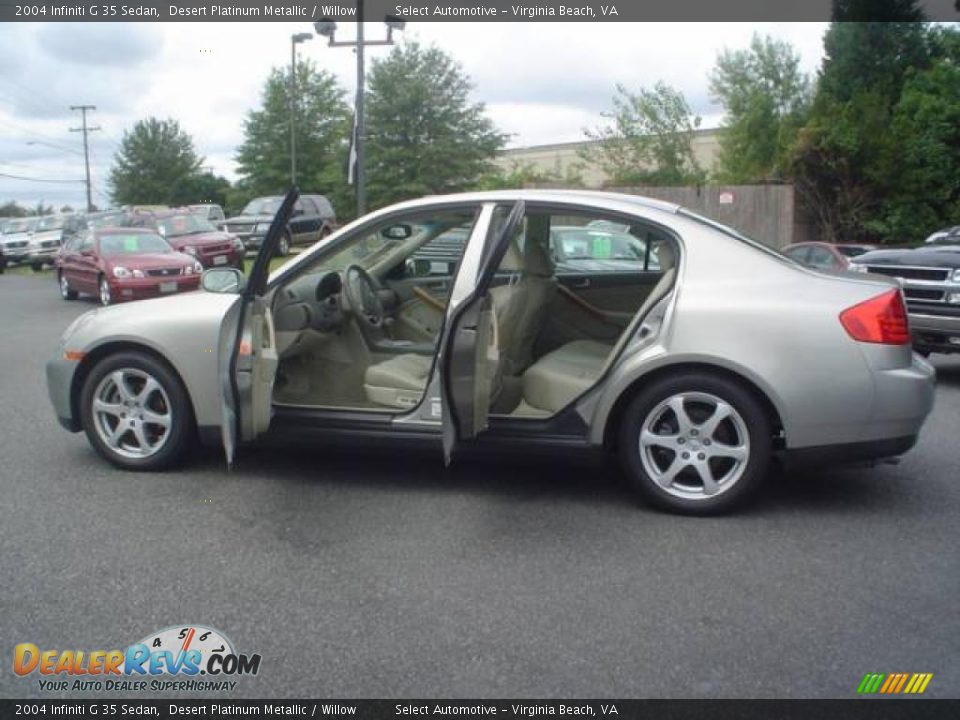 2004 Infiniti G 35 Sedan Desert Platinum Metallic / Willow Photo #25