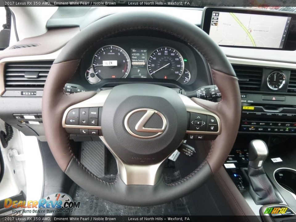 2017 Lexus RX 350 AWD Eminent White Pearl / Noble Brown Photo #12