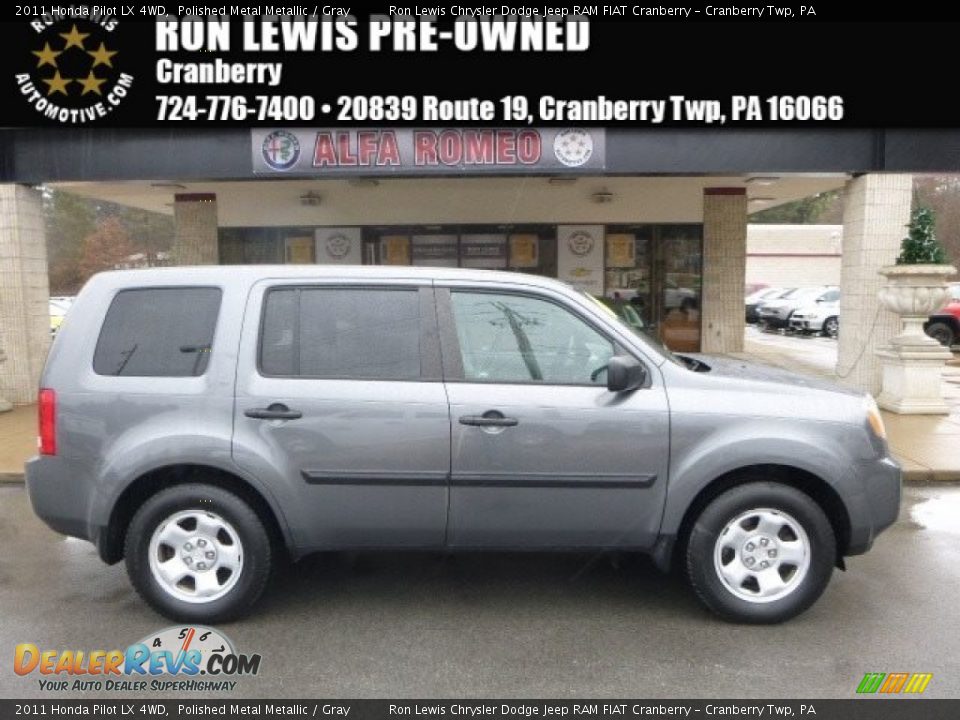 2011 Honda Pilot LX 4WD Polished Metal Metallic / Gray Photo #1