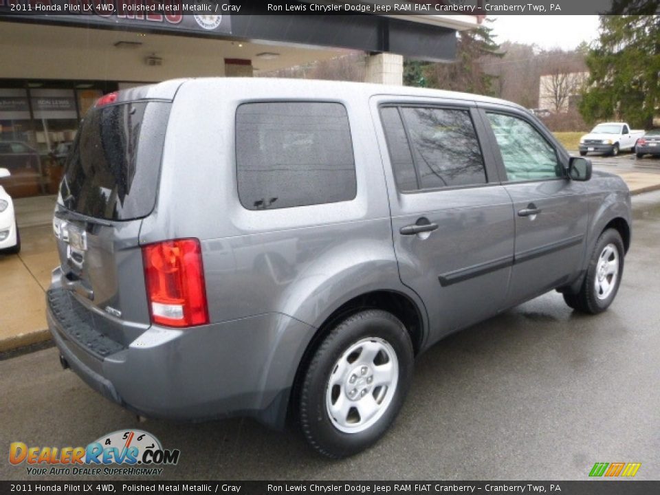 2011 Honda Pilot LX 4WD Polished Metal Metallic / Gray Photo #2