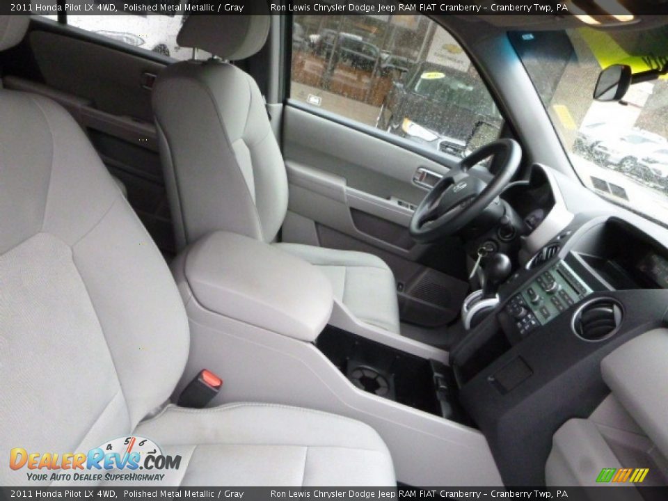 2011 Honda Pilot LX 4WD Polished Metal Metallic / Gray Photo #6