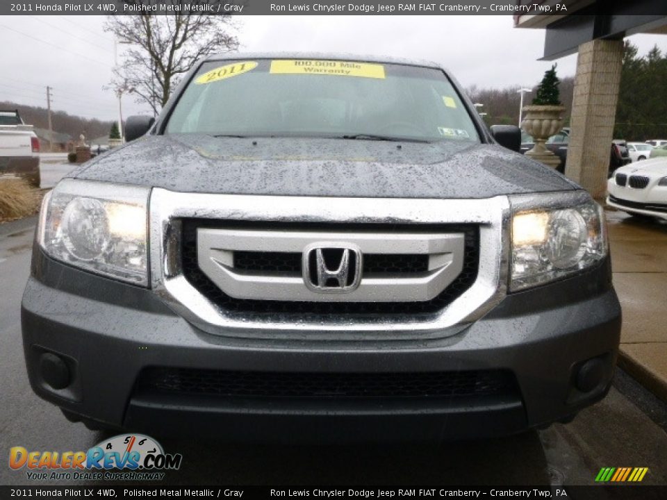 2011 Honda Pilot LX 4WD Polished Metal Metallic / Gray Photo #9
