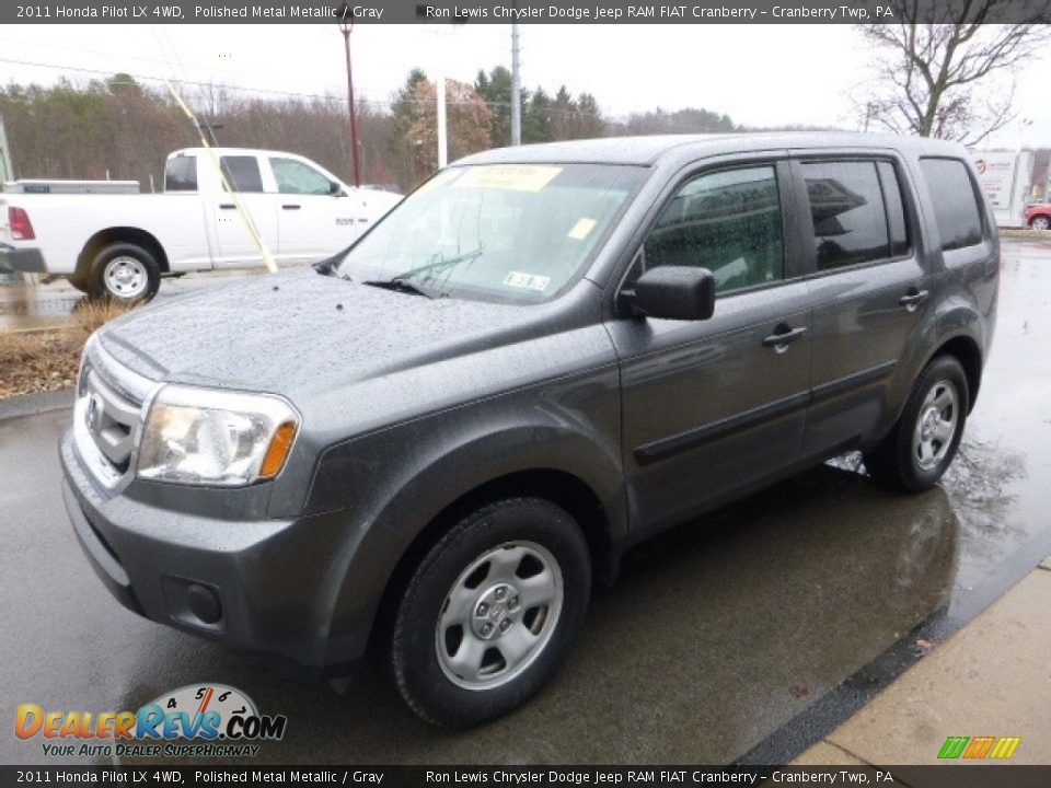 2011 Honda Pilot LX 4WD Polished Metal Metallic / Gray Photo #10