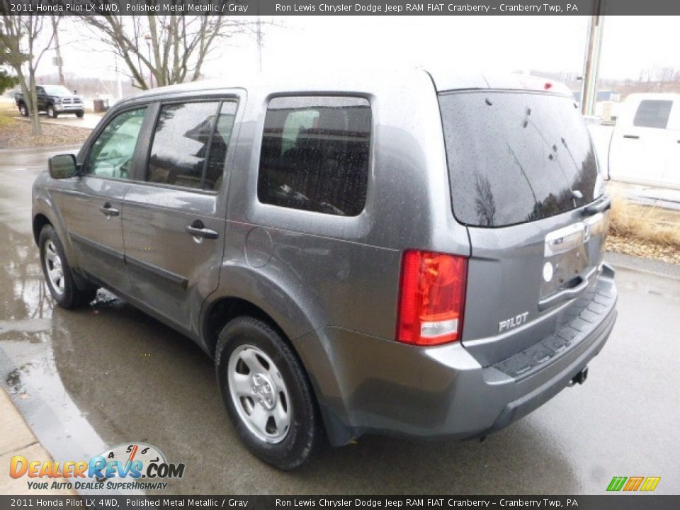 2011 Honda Pilot LX 4WD Polished Metal Metallic / Gray Photo #12