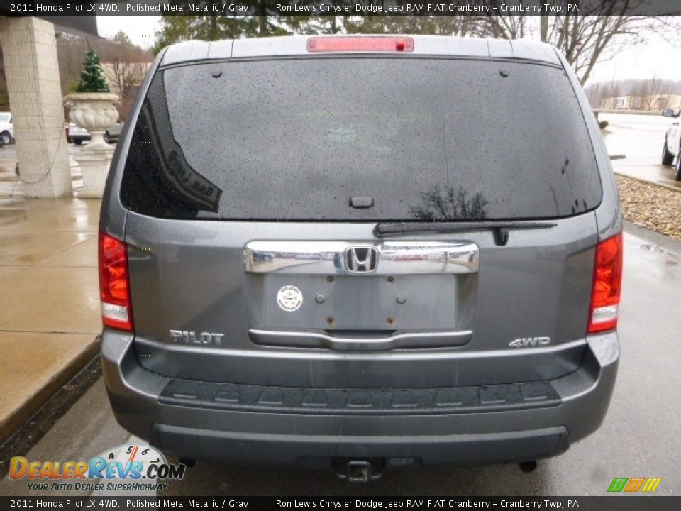2011 Honda Pilot LX 4WD Polished Metal Metallic / Gray Photo #13