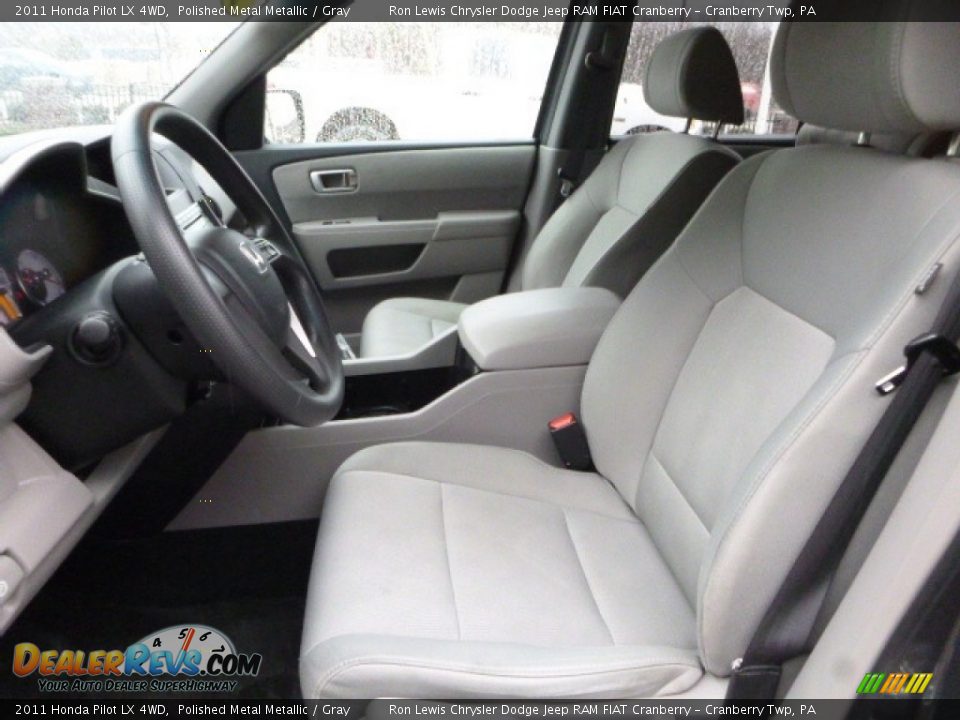 2011 Honda Pilot LX 4WD Polished Metal Metallic / Gray Photo #14