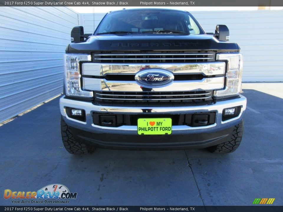 2017 Ford F250 Super Duty Lariat Crew Cab 4x4 Shadow Black / Black Photo #8