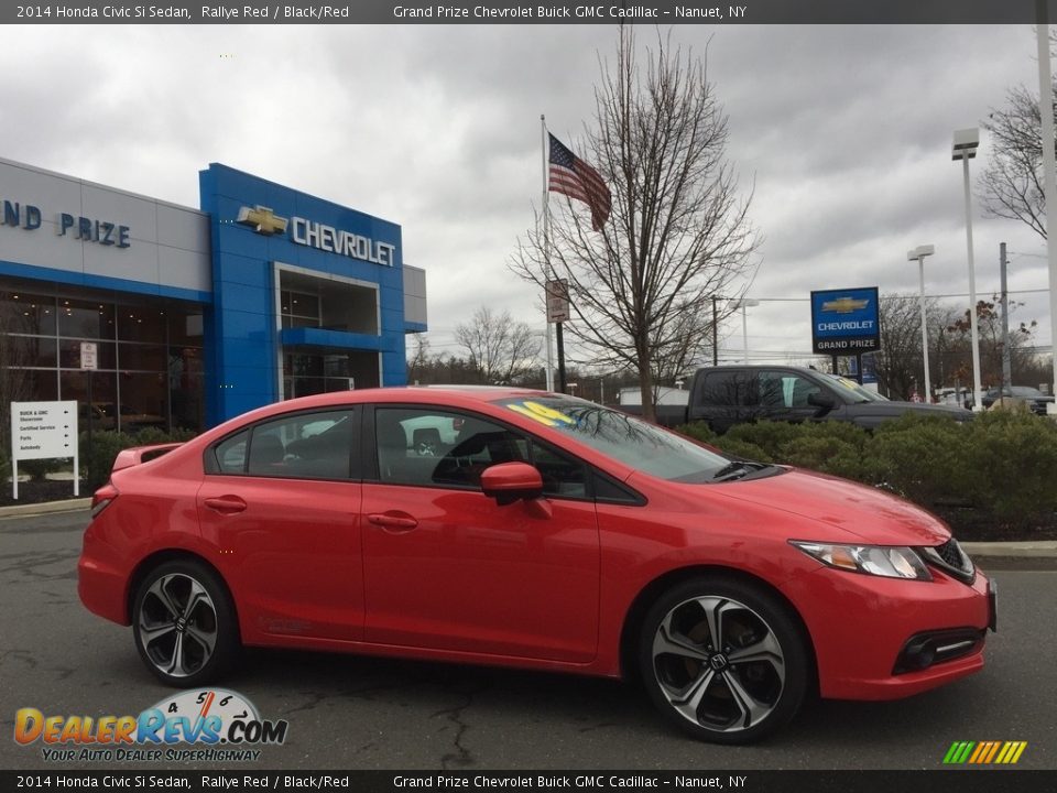 2014 Honda Civic Si Sedan Rallye Red / Black/Red Photo #4