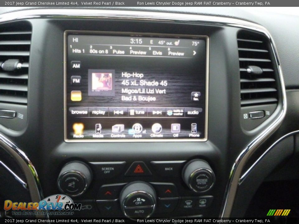 2017 Jeep Grand Cherokee Limited 4x4 Velvet Red Pearl / Black Photo #16