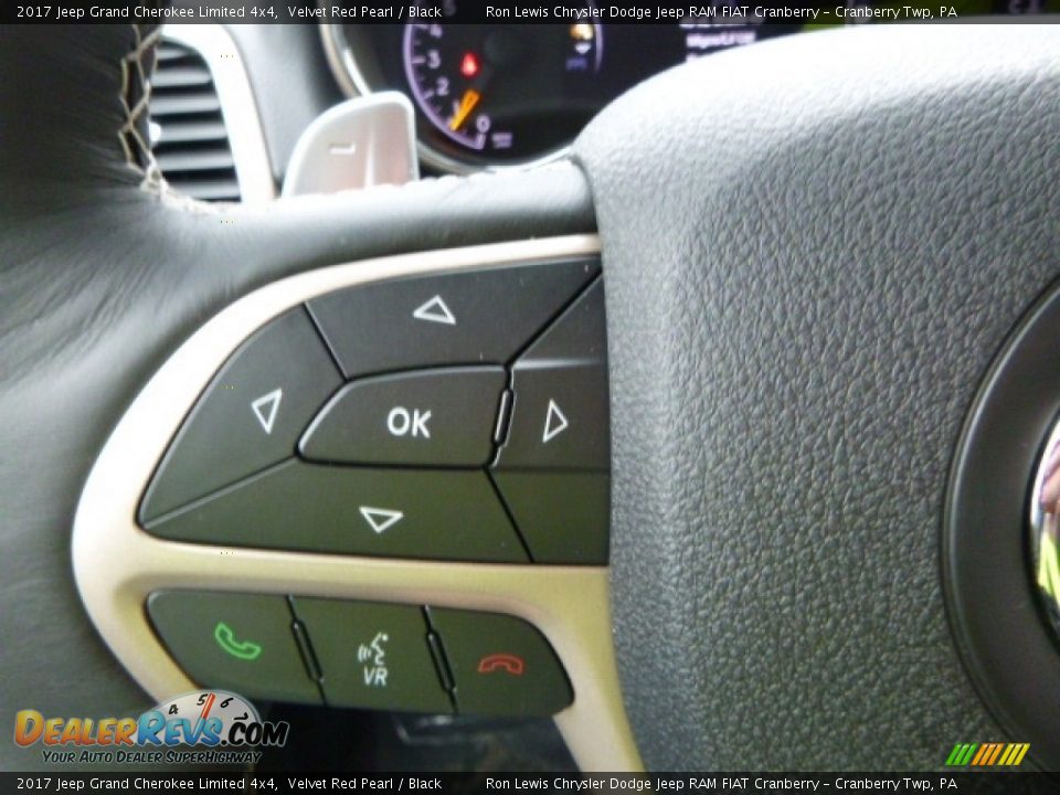 2017 Jeep Grand Cherokee Limited 4x4 Velvet Red Pearl / Black Photo #20