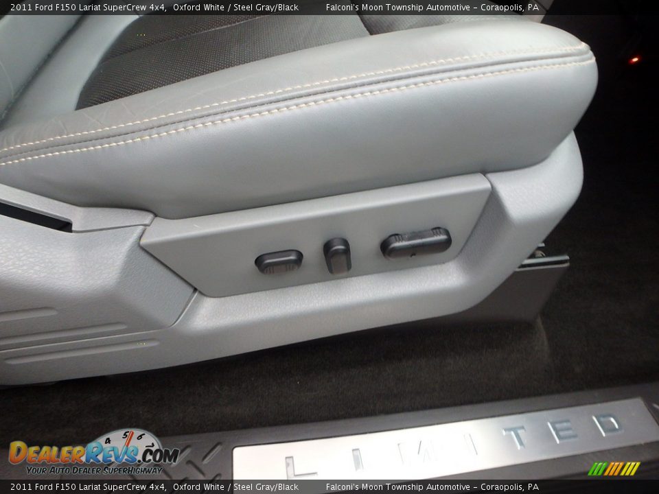 2011 Ford F150 Lariat SuperCrew 4x4 Oxford White / Steel Gray/Black Photo #13