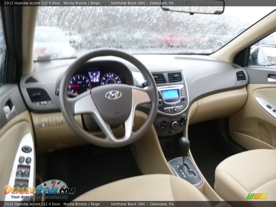 2013 Hyundai Accent GLS 4 Door Mocha Bronze / Beige Photo #15