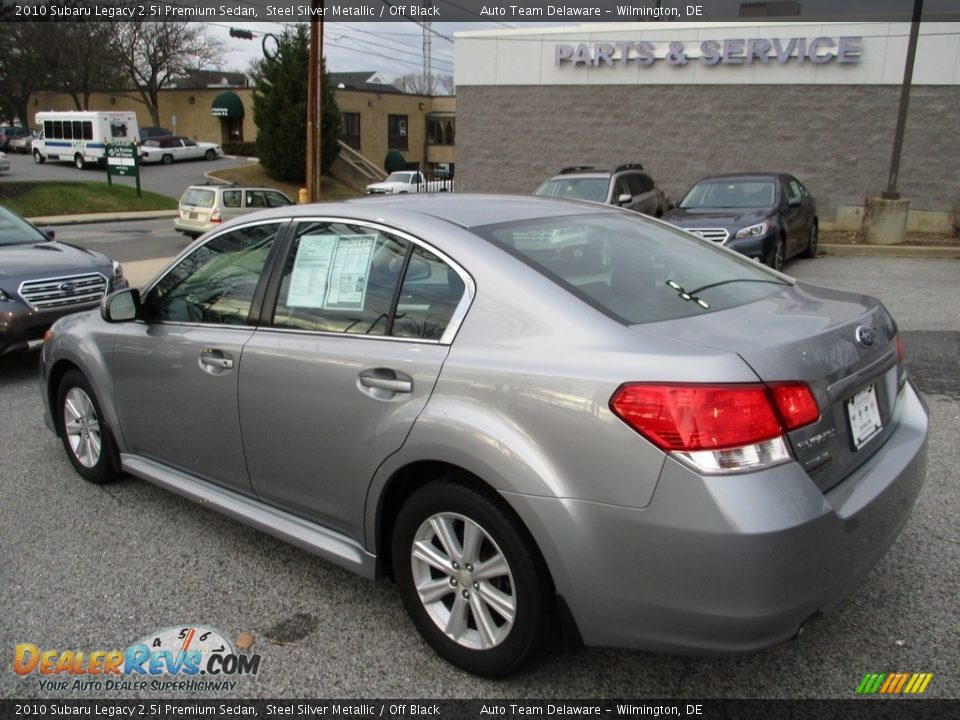 2010 Subaru Legacy 2.5i Premium Sedan Steel Silver Metallic / Off Black Photo #2