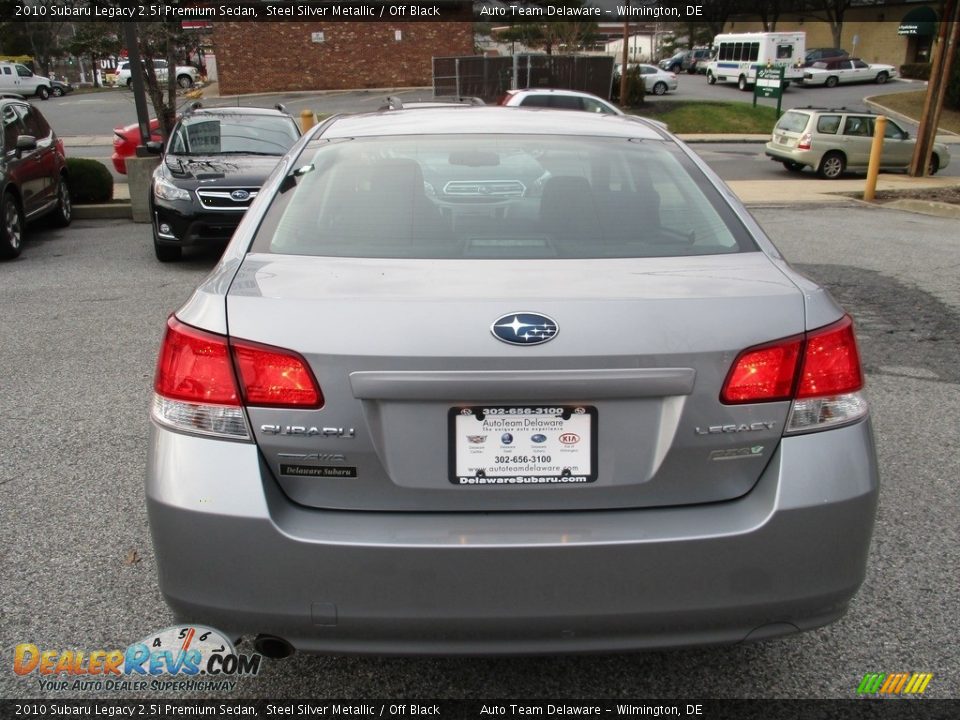 2010 Subaru Legacy 2.5i Premium Sedan Steel Silver Metallic / Off Black Photo #3