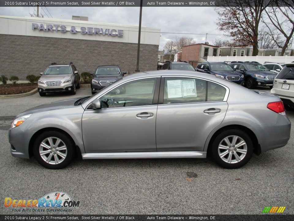 2010 Subaru Legacy 2.5i Premium Sedan Steel Silver Metallic / Off Black Photo #5