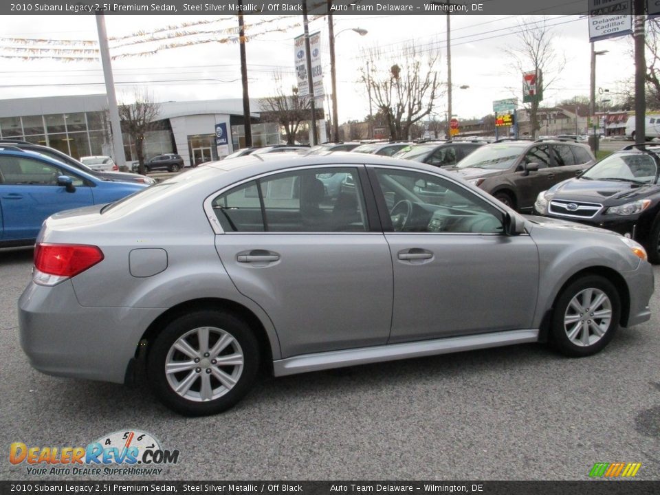 2010 Subaru Legacy 2.5i Premium Sedan Steel Silver Metallic / Off Black Photo #6