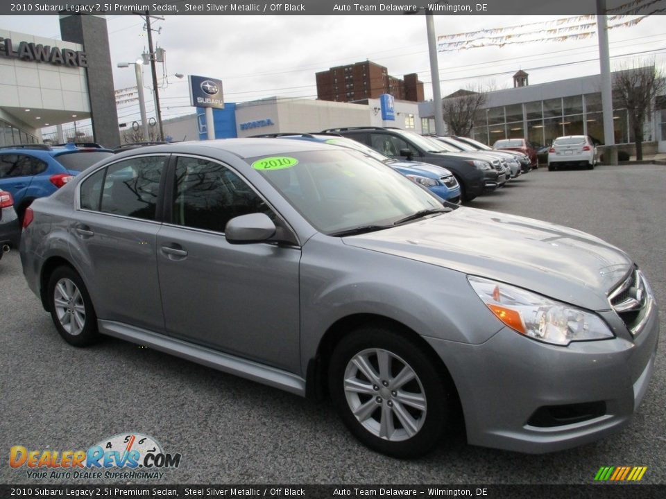 2010 Subaru Legacy 2.5i Premium Sedan Steel Silver Metallic / Off Black Photo #7