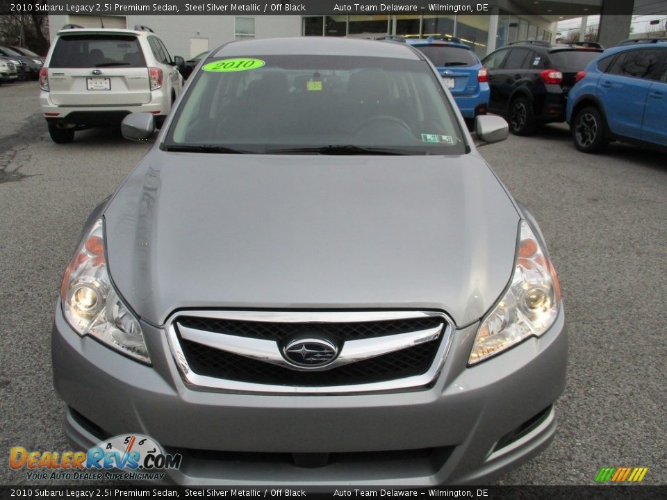 2010 Subaru Legacy 2.5i Premium Sedan Steel Silver Metallic / Off Black Photo #8