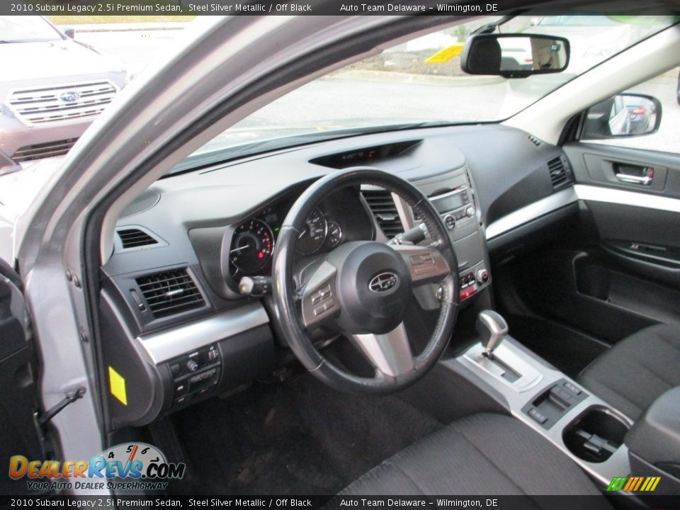 2010 Subaru Legacy 2.5i Premium Sedan Steel Silver Metallic / Off Black Photo #10