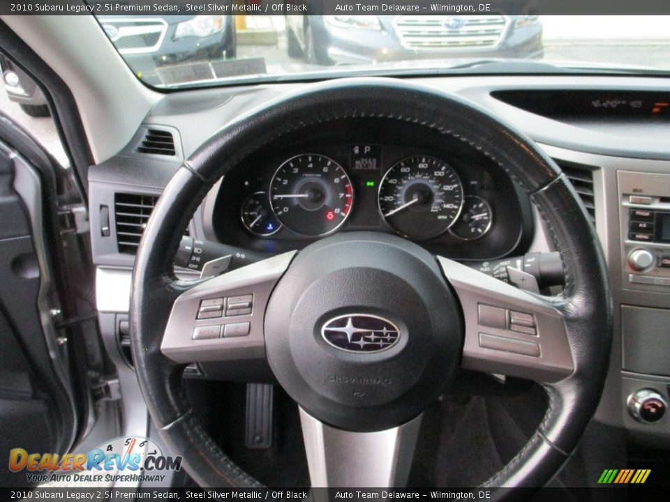 2010 Subaru Legacy 2.5i Premium Sedan Steel Silver Metallic / Off Black Photo #11