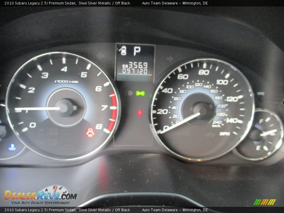 2010 Subaru Legacy 2.5i Premium Sedan Steel Silver Metallic / Off Black Photo #12