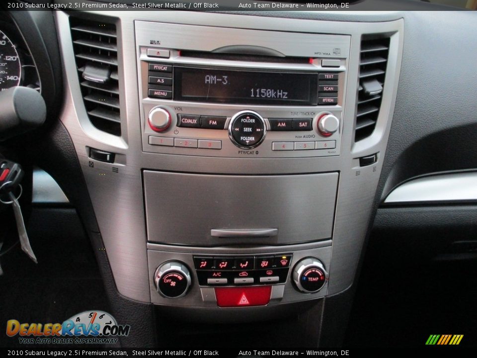 2010 Subaru Legacy 2.5i Premium Sedan Steel Silver Metallic / Off Black Photo #13