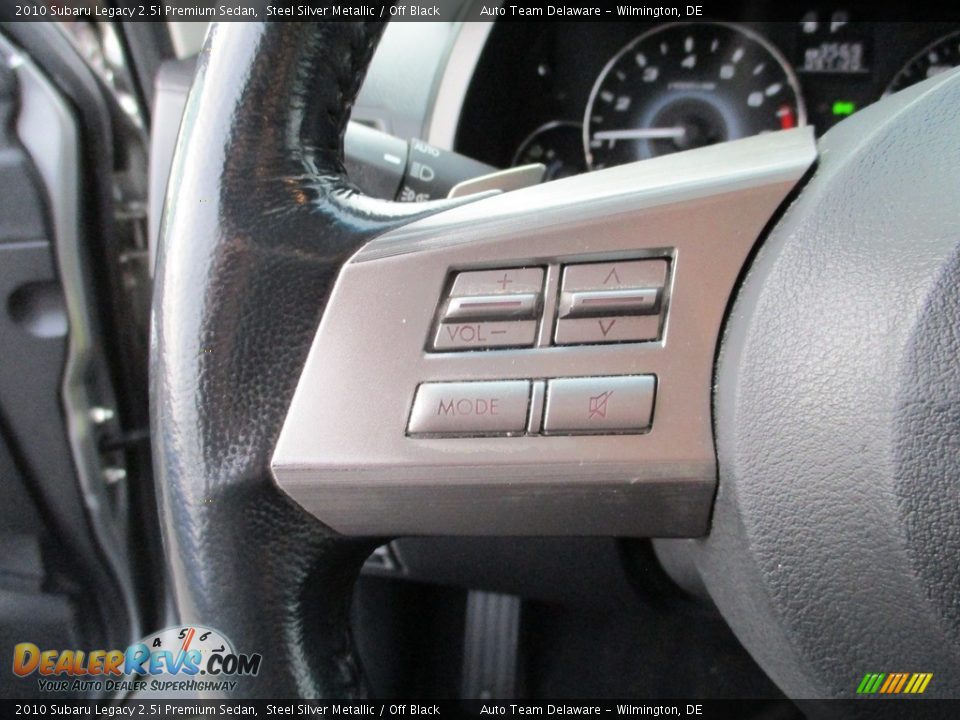 2010 Subaru Legacy 2.5i Premium Sedan Steel Silver Metallic / Off Black Photo #36