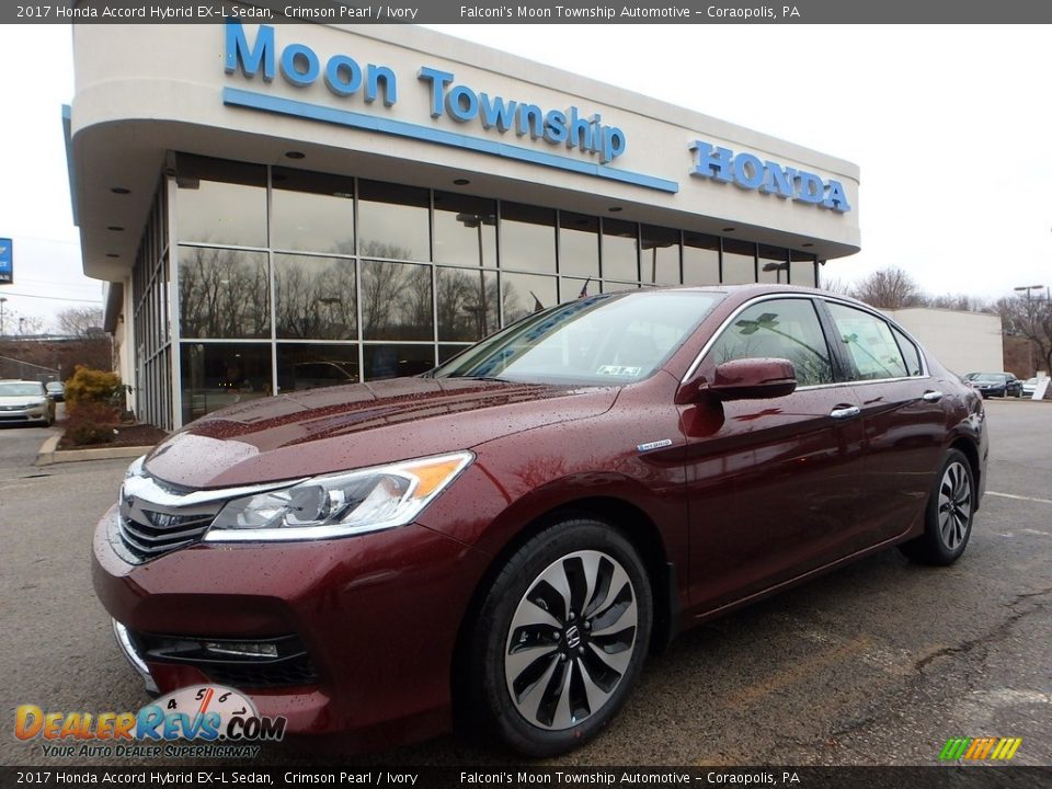 2017 Honda Accord Hybrid EX-L Sedan Crimson Pearl / Ivory Photo #1