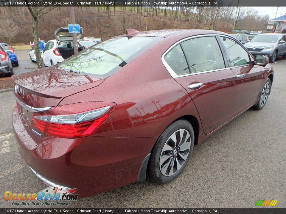 2017 Honda Accord Hybrid EX-L Sedan Crimson Pearl / Ivory Photo #3