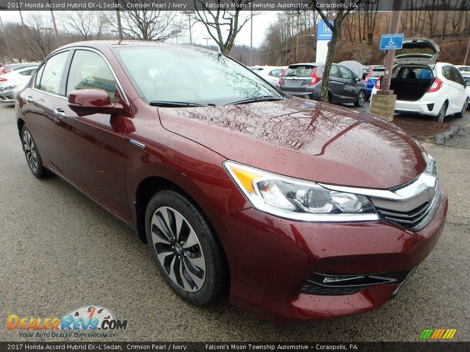 2017 Honda Accord Hybrid EX-L Sedan Crimson Pearl / Ivory Photo #4