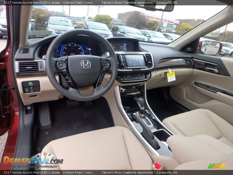 2017 Honda Accord Hybrid EX-L Sedan Crimson Pearl / Ivory Photo #7
