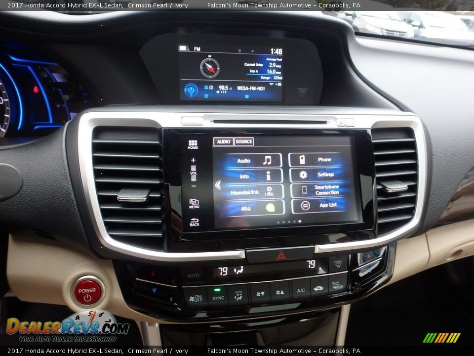 2017 Honda Accord Hybrid EX-L Sedan Crimson Pearl / Ivory Photo #9