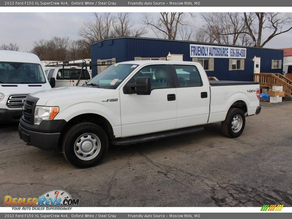 2013 Ford F150 XL SuperCrew 4x4 Oxford White / Steel Gray Photo #8